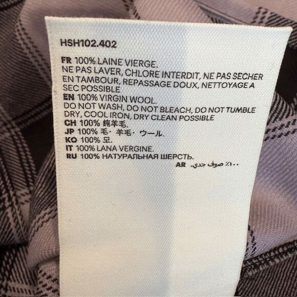 NEW! Ami Paris 100% Virgin Wool Patch Pocket Shirt Parma Purple Black XL (EU42) - Picture 9 of 14